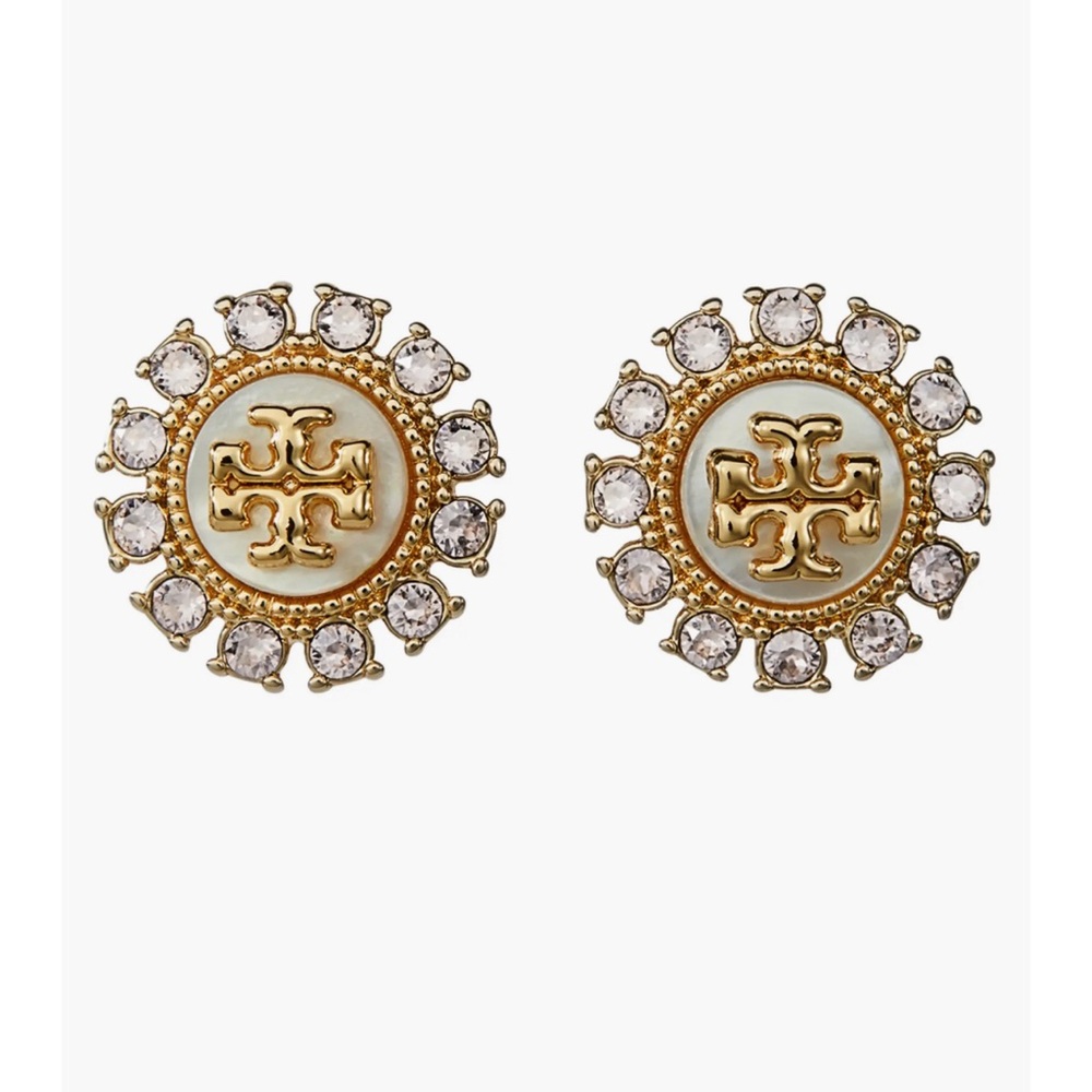 Authentic Tory Burch Moondance Crystal Earrings